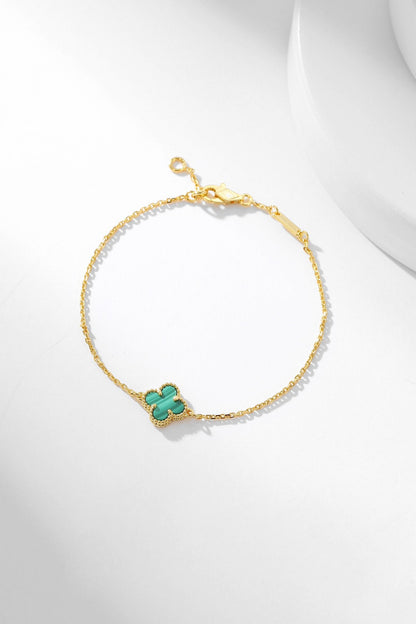 [⭐Lioran]CLOVER BRACELET MALACHITE 1 MOTIF