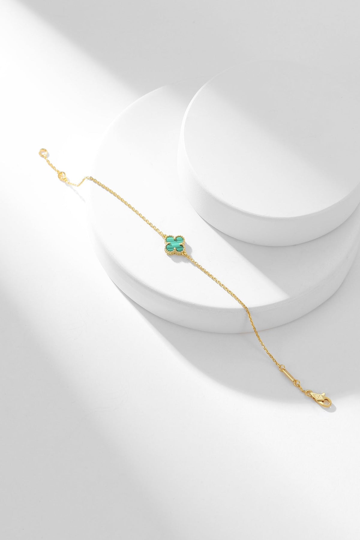 [⭐Lioran]CLOVER BRACELET MALACHITE 1 MOTIF