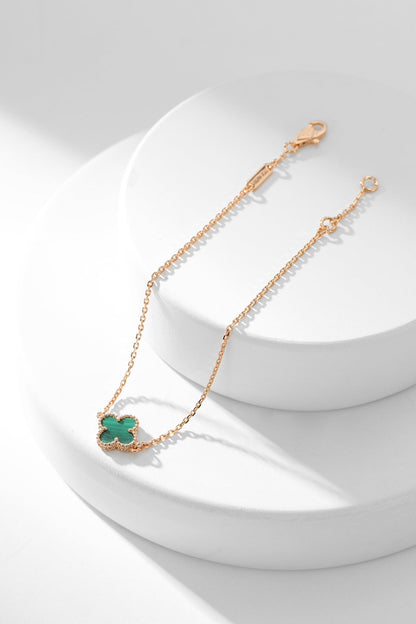 [⭐Lioran]CLOVER BRACELET MALACHITE 1 MOTIF