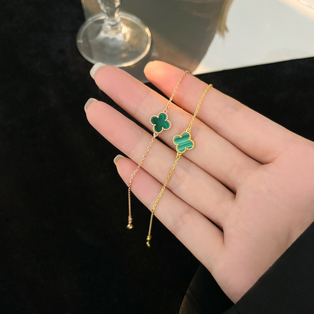 [⭐Lioran]CLOVER BRACELET MALACHITE 1 MOTIF