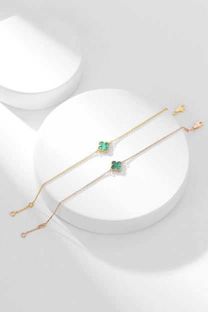 [⭐Lioran]CLOVER BRACELET MALACHITE 1 MOTIF