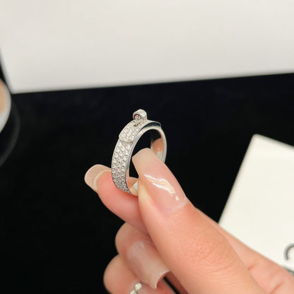 [⭐Lioran]KELLY SILVER DIAMOND RING