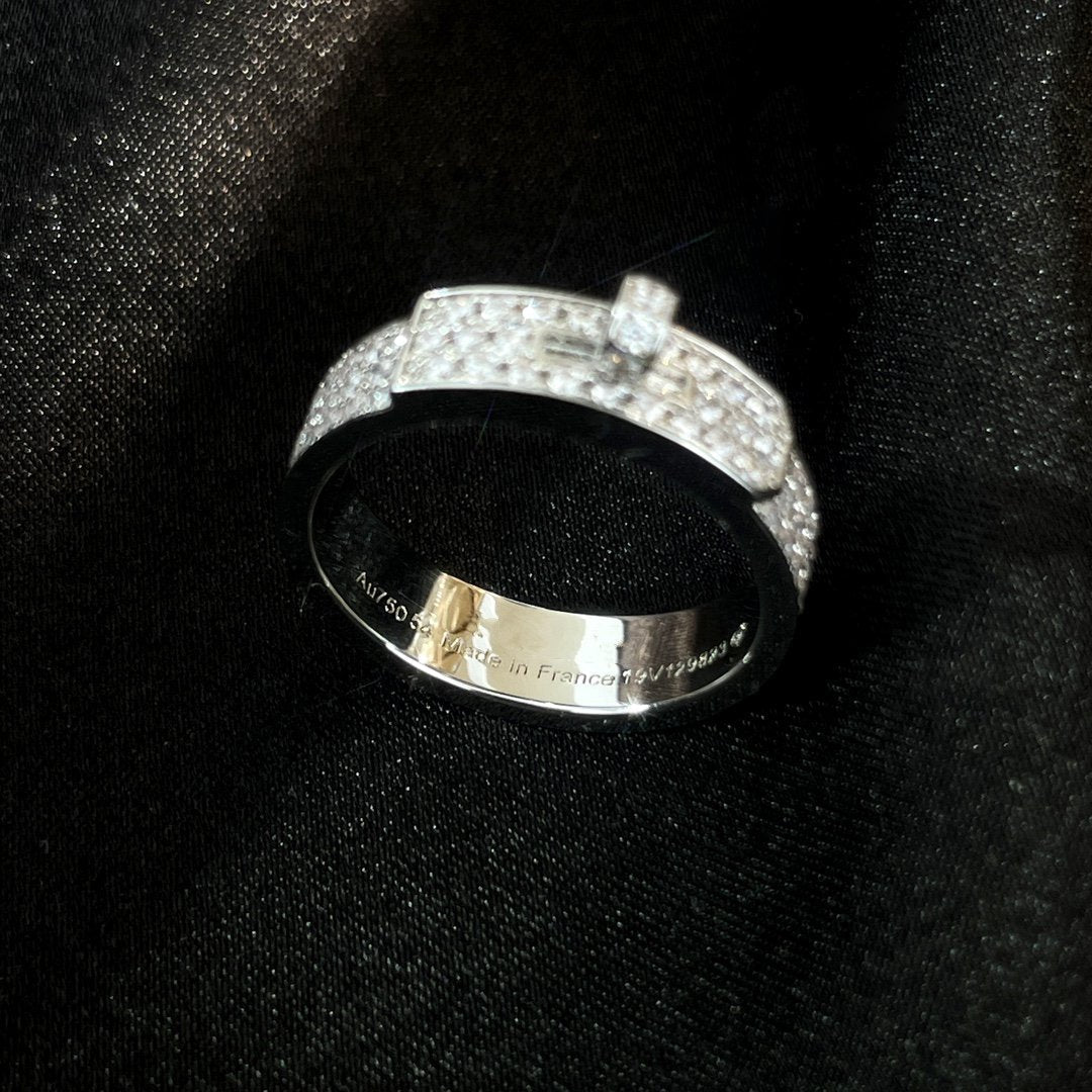 [⭐Lioran]KELLY SILVER DIAMOND RING
