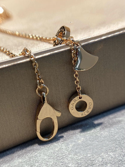 [⭐Lioran]DREAM MALACHITE DIAMOND PAVED PINK GOLD NECKLACE