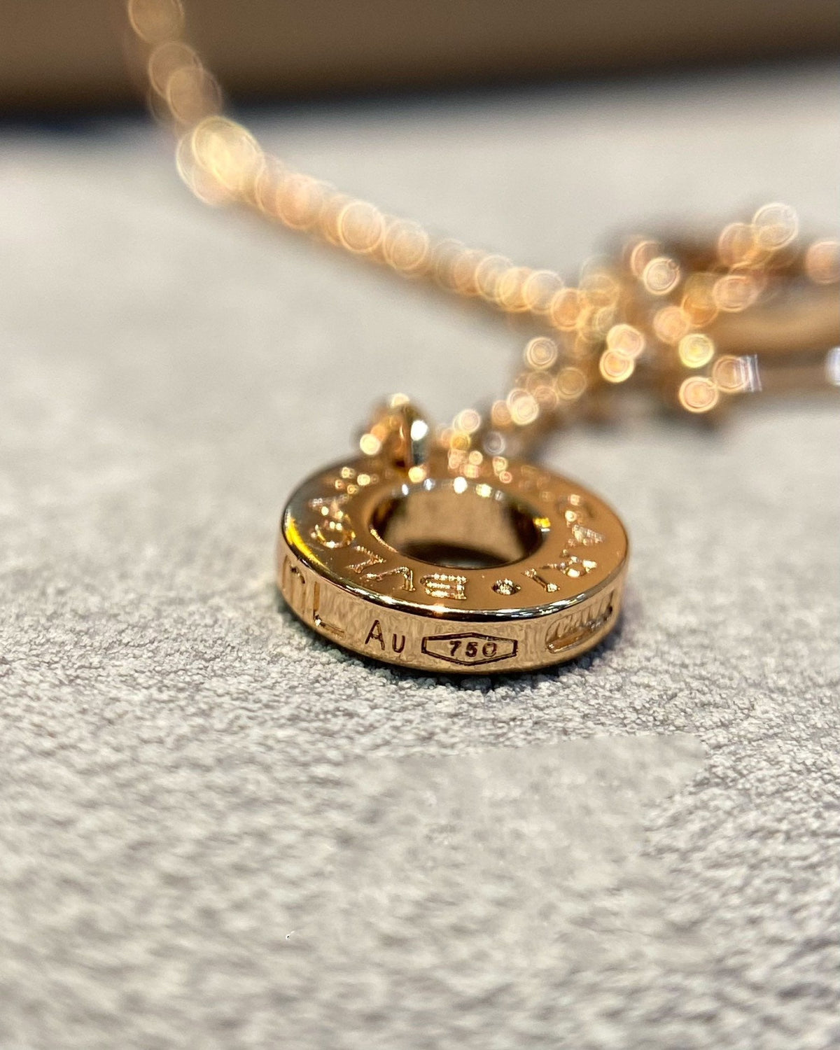 [⭐Lioran]DREAM MOP DIAMOND PAVED PINK GOLD NECKLACE