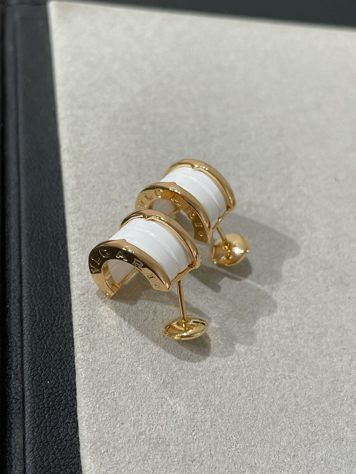 [⭐Lioran]ZERO 1 PINK GOLD CERAMIC EARRINGS