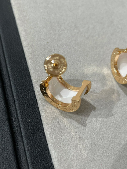 [⭐Lioran]ZERO 1 PINK GOLD CERAMIC EARRINGS