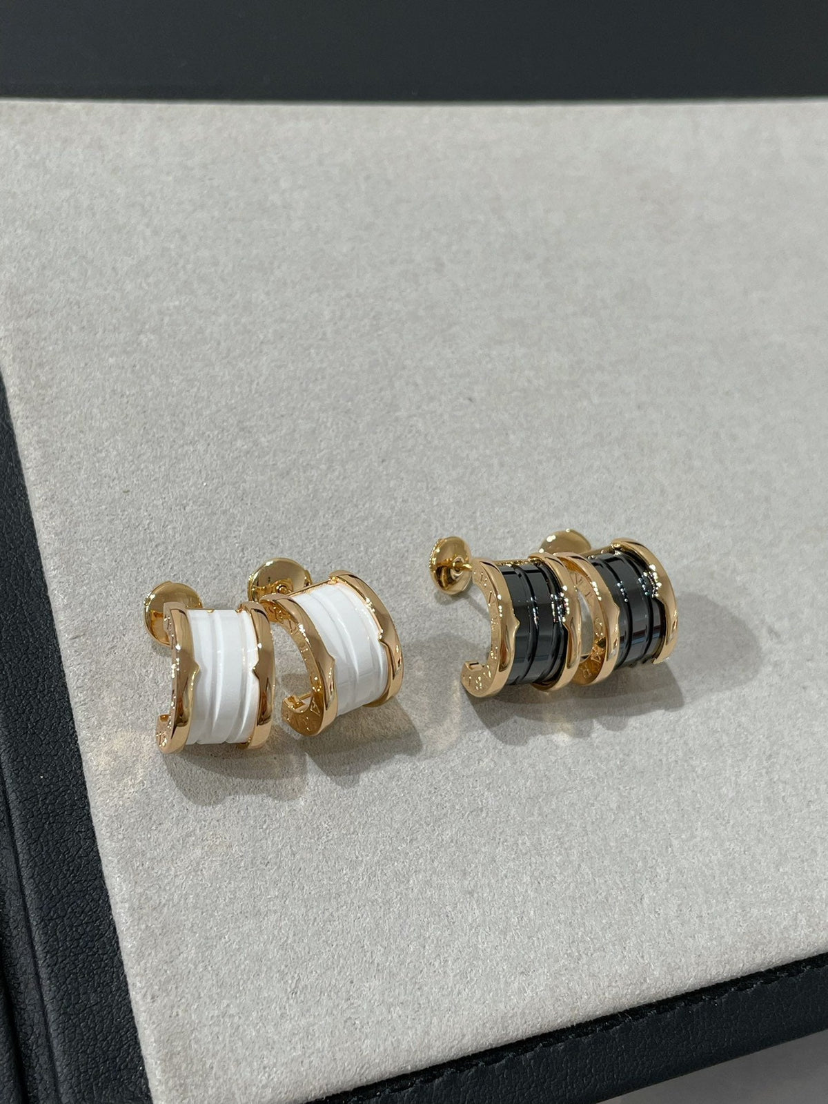 [⭐Lioran]ZERO 1 PINK GOLD CERAMIC EARRINGS