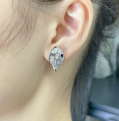 [⭐Lioran]SERPENT DIAMOND STUD EARRINGS