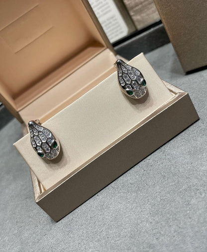[⭐Lioran]SERPENT DIAMOND STUD EARRINGS