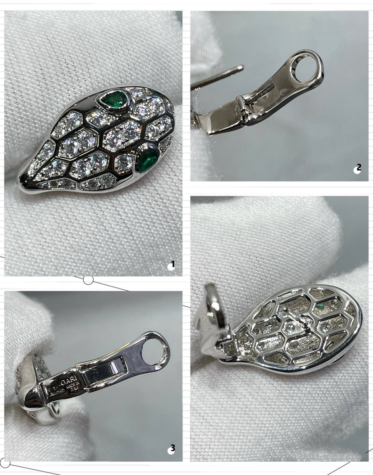 [⭐Lioran]SERPENT DIAMOND STUD EARRINGS