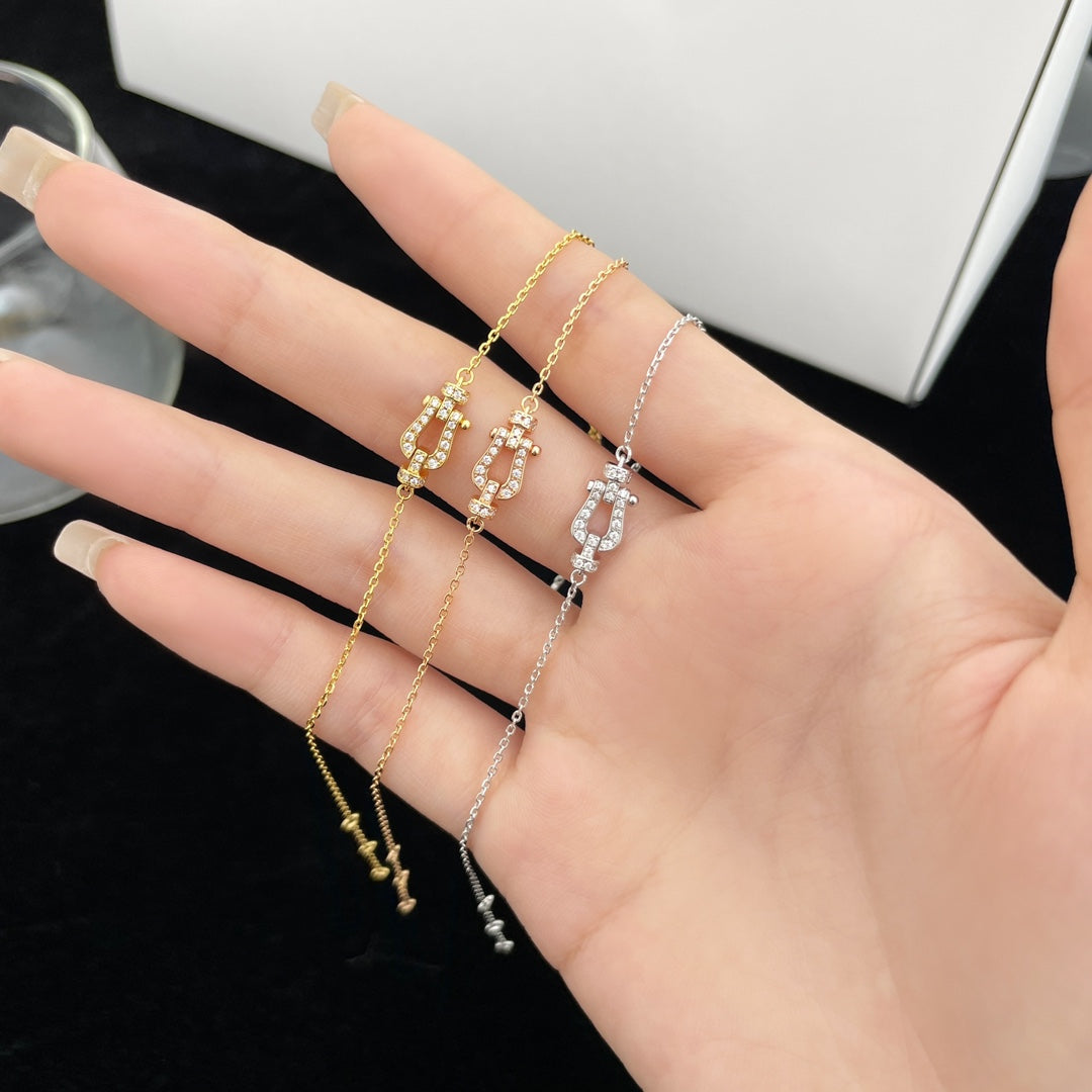 [⭐Lioran]FORCE 10 FULL DIAMOND BUCKLE CHAIN LINK MINI MODEL
