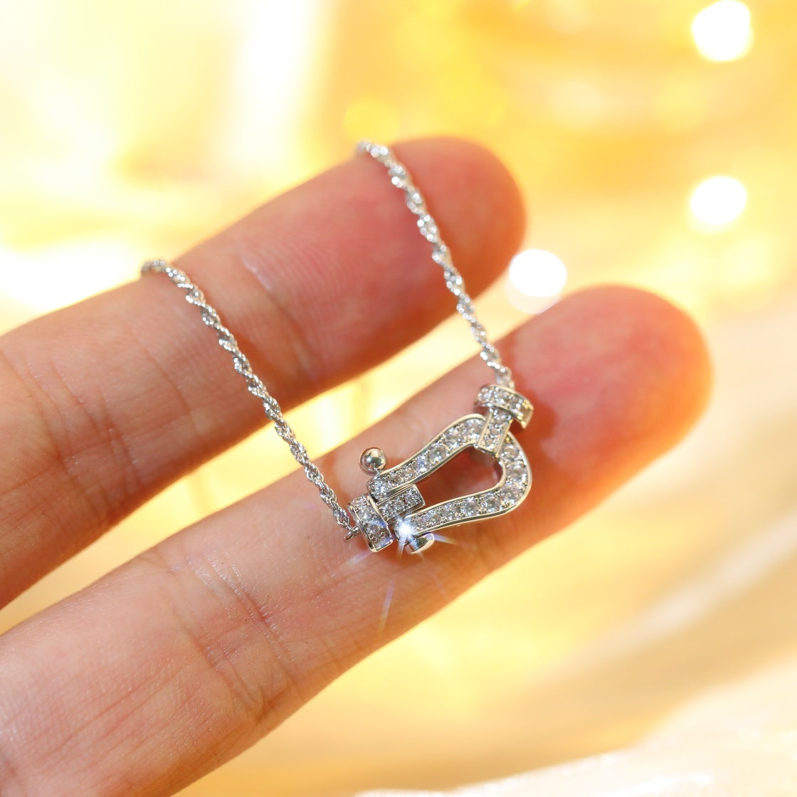 [⭐Lioran]FORCE 10 DIAMOND SILVER NECKLACE MINI MODEL
