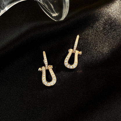 [⭐Lioran]FORCE 10 FULL DIAMOND DROP EARRINGS MEDIUM MODEL