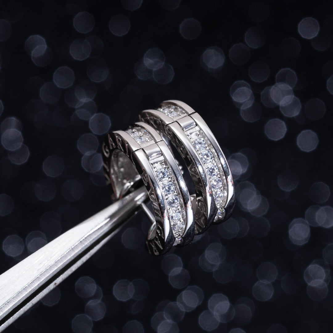 [⭐Lioran]ZERO 1 MINI SILVER DIAMOND EARRINGS