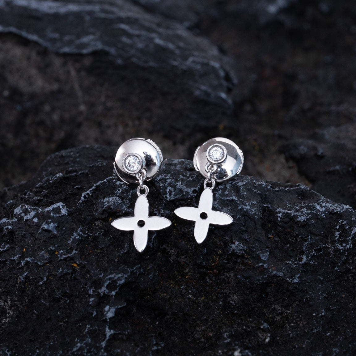 [⭐Lioran]VIDYLLE SILVER DIAMOND MINI DROP EARRINGS