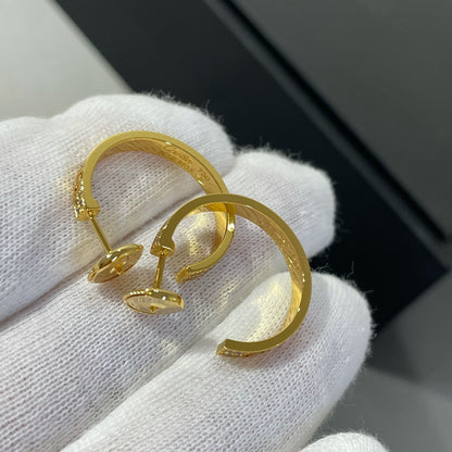 [⭐Lioran]LOVE DIAMOND GOLD HOOP EARRINGS
