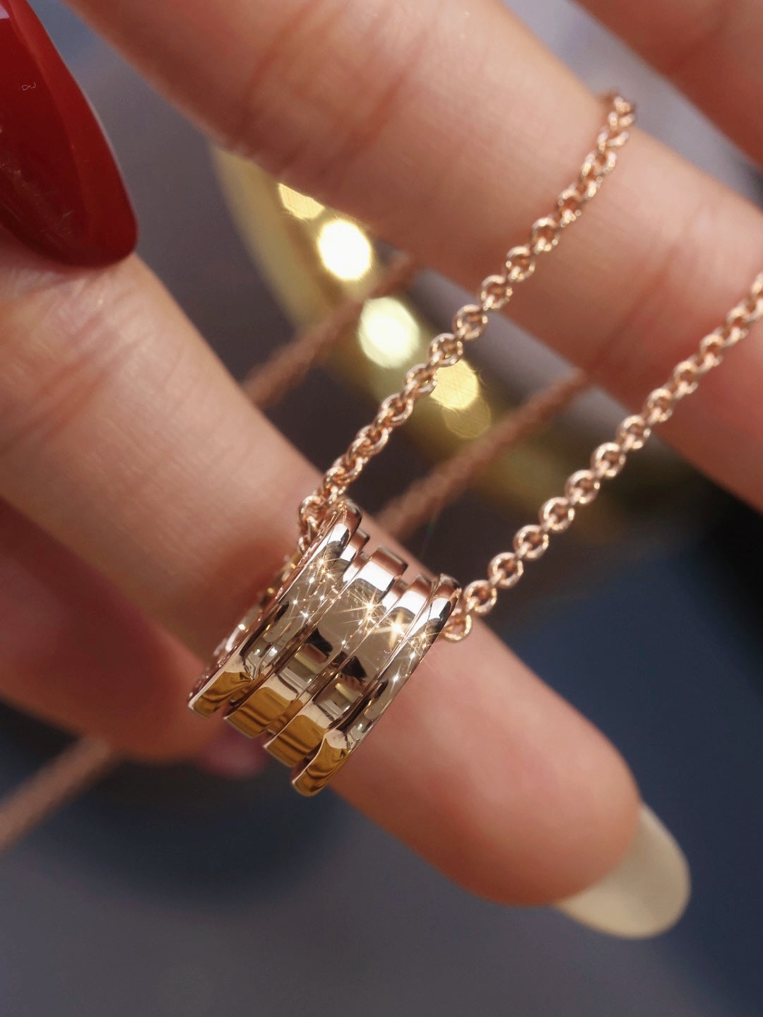 [⭐Lioran]ZERO 1 PINK GOLD NECKLACE