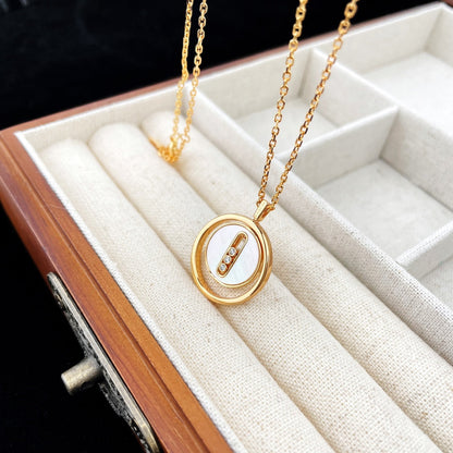 [⭐Lioran]Demo MOVE MOP PINK GOLD NECKLACE