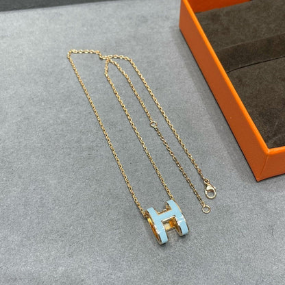 [⭐Lioran]POP H SKY BLUE NECKLACE