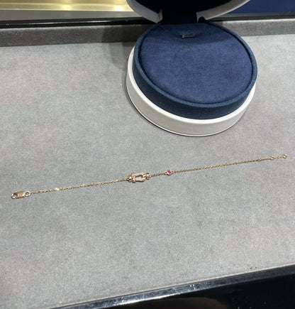 [⭐Lioran]FORCE 10 DIAMOND CHAIN LINK PINK GOLD BRACELET