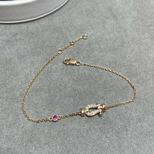 [⭐Lioran]FORCE 10 DIAMOND CHAIN LINK PINK GOLD BRACELET