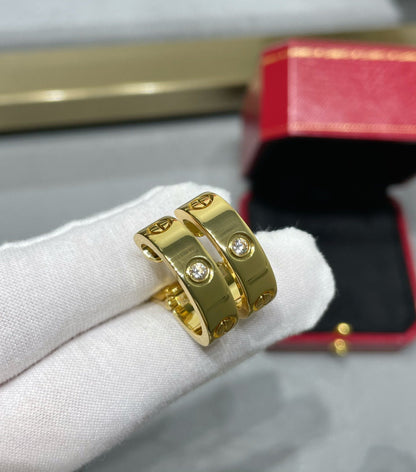 [⭐Lioran]LOVE 5.5MM 1 DIAMOND EARRINGS