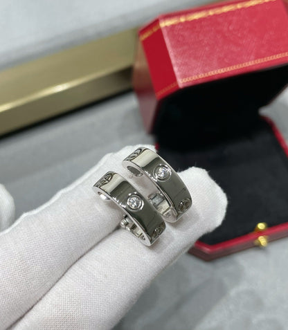 [⭐Lioran]LOVE 5.5MM 1 DIAMOND EARRINGS