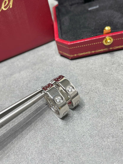 [⭐Lioran]LOVE 5.5MM 1 DIAMOND EARRINGS