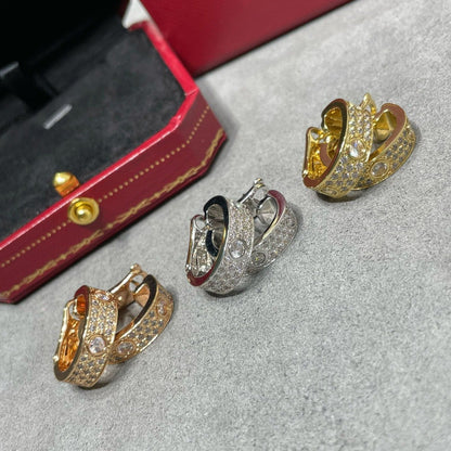 [⭐Lioran]LOVE 5.5MM DIAMOND PAVED EARRINGS
