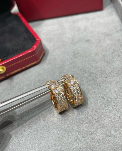 [⭐Lioran]LOVE 5.5MM DIAMOND PAVED EARRINGS