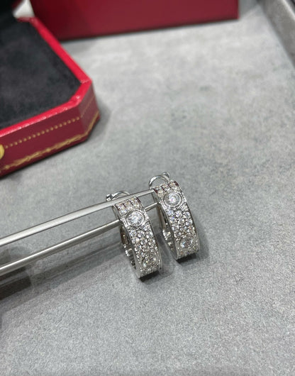 [⭐Lioran]LOVE 5.5MM DIAMOND PAVED EARRINGS