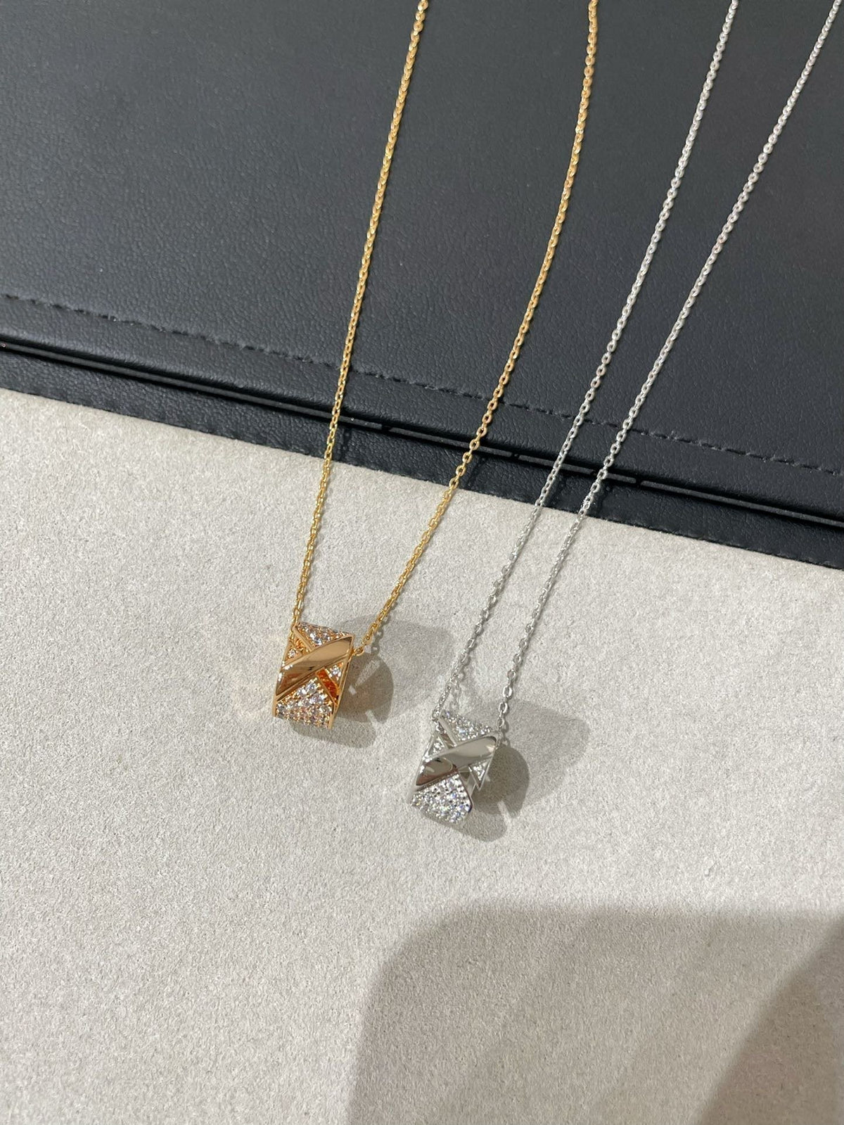 [⭐Lioran]LIENS EVIDENCE DIAMOND PAVED NECKLACE