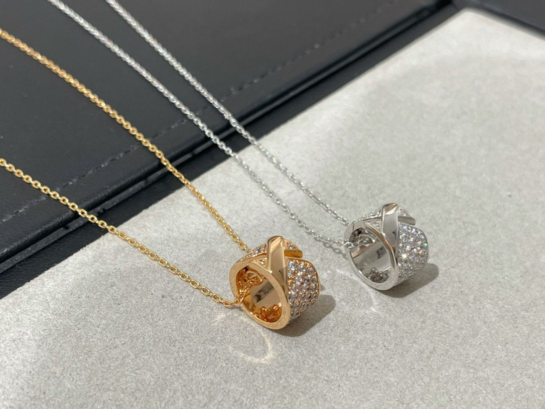 [⭐Lioran]LIENS EVIDENCE DIAMOND PAVED NECKLACE