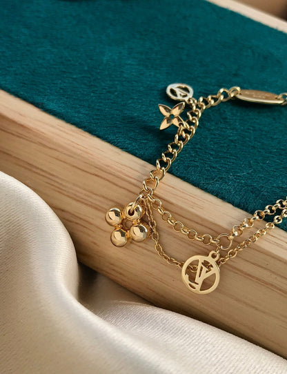[⭐Lioran]BLOOMING PINK GOLD MOP BRACELET