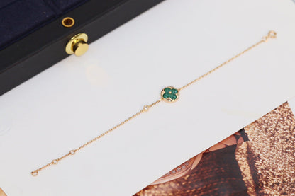 [⭐Lioran]STAR AND SUN 4 MOTIF PINK GOLD MALACHITE BRACELET
