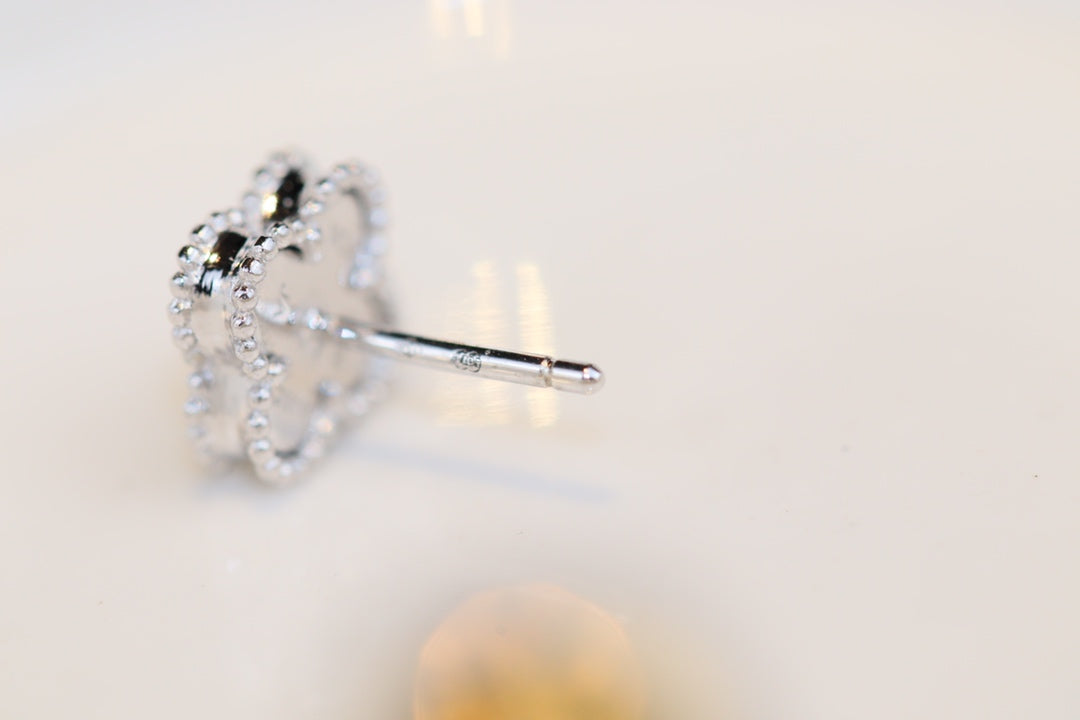 [⭐Lioran]CLOVER MINI TURQUOISE SILVER STUD EARRINGS