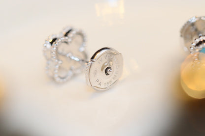[⭐Lioran]CLOVER MINI TURQUOISE SILVER STUD EARRINGS