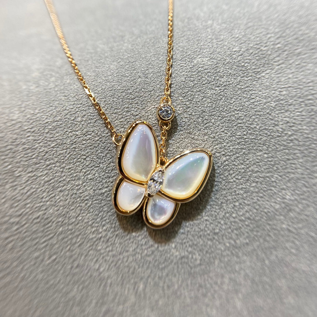[⭐Lioran]BUTTERFLY MOP DIAMOND NECKLACE