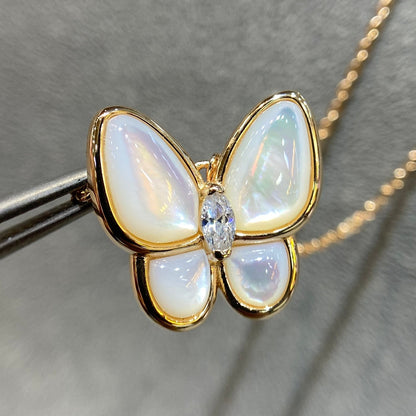 [⭐Lioran]BUTTERFLY MOP DIAMOND NECKLACE