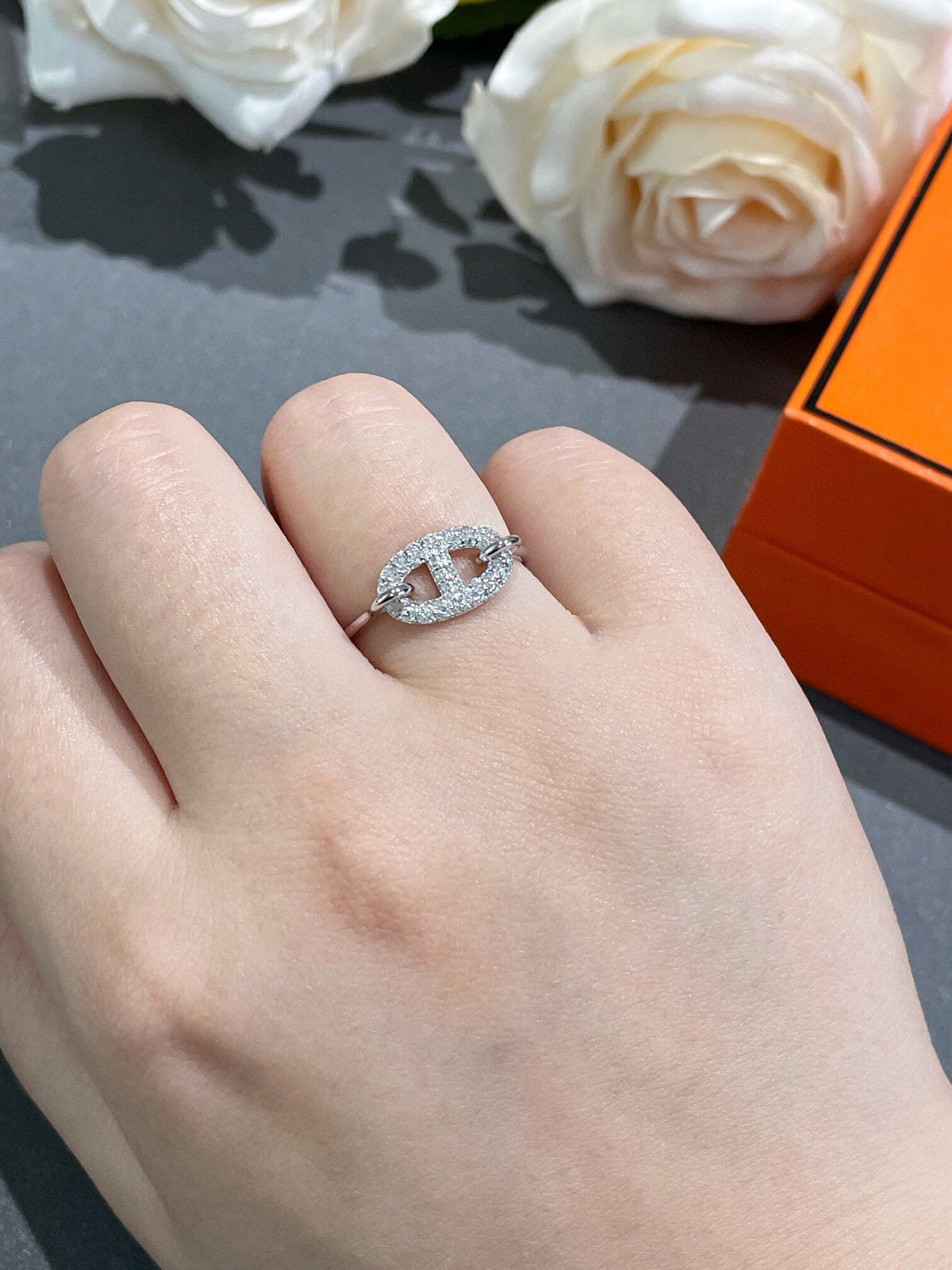 [⭐Lioran]RONDE SMALL DIAMOND RING