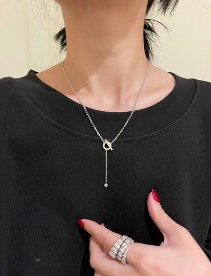 [⭐Lioran]FINESSE SILVER DIAMOND NECKLACE