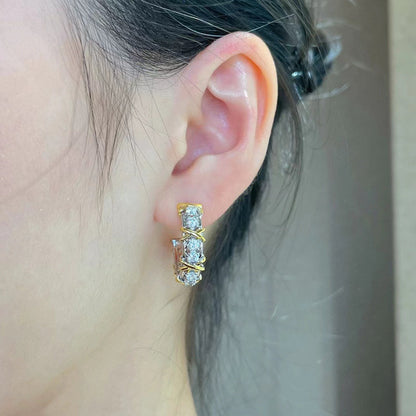 [Lioran]SCHLUMBERGER GOLD DIAMOND EARRINGS