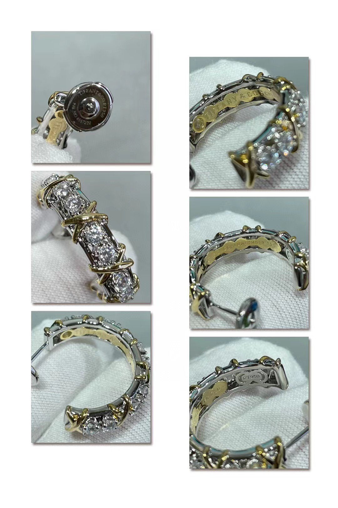 [Lioran]SCHLUMBERGER GOLD DIAMOND EARRINGS