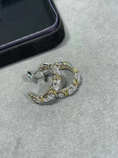 [Lioran]SCHLUMBERGER GOLD DIAMOND EARRINGS