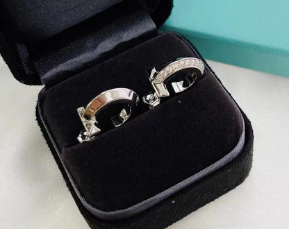 [Lioran]T1 HOOP DIAMOND EARRINGS