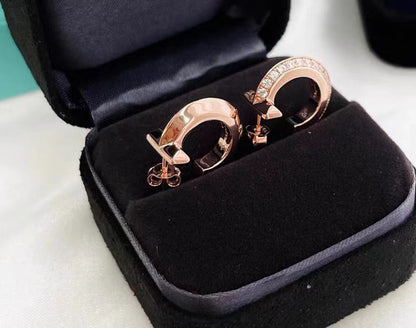 [Lioran]T1 HOOP DIAMOND EARRINGS
