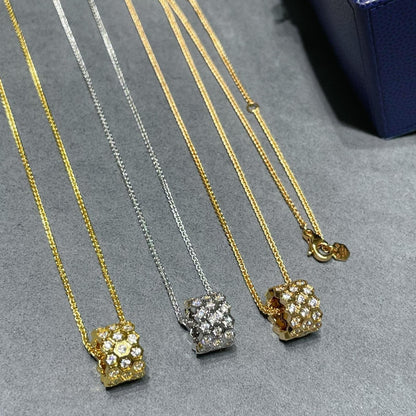 [⭐Lioran]BEE LOVE DIAMOND PAVED 3 ROW NECKLACE