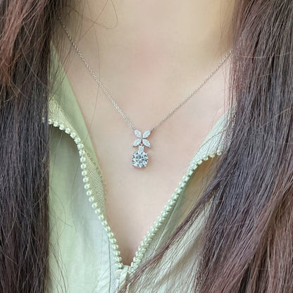 [Lioran]VICTORIA PENDANT SILVER DIAMOND NECKLACE