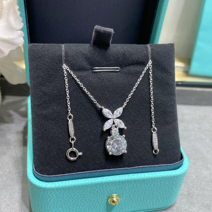 [Lioran]VICTORIA PENDANT SILVER DIAMOND NECKLACE
